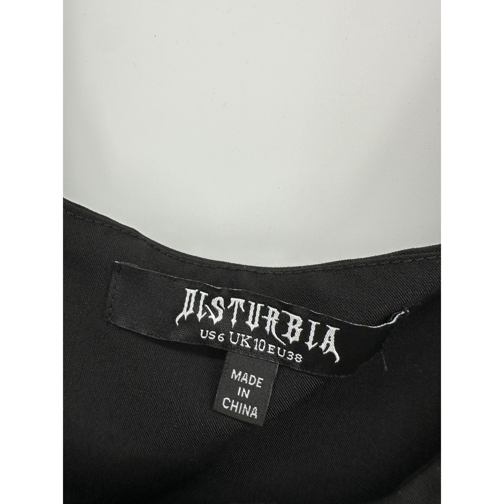 Disturbia Alicia Tailored Suspender Jumpsuit Womens US 6 Black Goth Punk Y2K - Picture 7 of 9